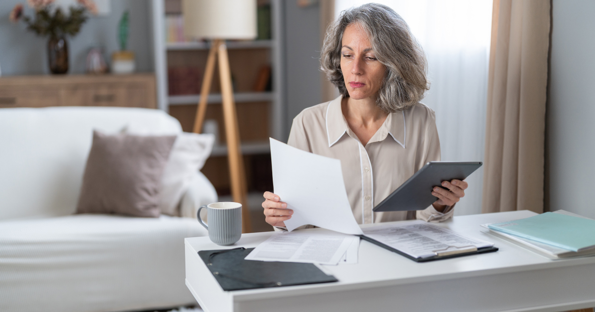 woman reviewing social security benefits